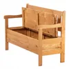 A wooden garden bench with its storage compartment open. Náhled obrázku produktu