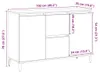 vidaXL Artisan dubový príborník 102x35x70 cm materiál na Náhľad obrázku produktu 7
