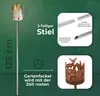 Gartenfackel für draußen Motiv Eule - Rost - Set: Produktbild-Vorschau 3