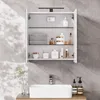 Mobile a specchio per il bagno Vicco Lavio Bianco 60 x 60 Anteprima dell’immagine prodotto 6