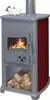 Kaminofen Bella bordeaux mit Herdplatte Produktbild-Vorschau 1