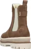 A single brown and beige boot is shown from the back and side. Produktbild-Vorschau