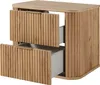 A wooden cabinet with two drawers, one of which is partially open. Produktbild-Vorschau