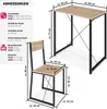 tectake® Sitzgruppe Margate 3-teilig Industrial Style Produktbild-Vorschau 7