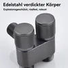 Duschköpfe & -brausen, Edelstahl Handbrause, doppelter Produktbild-Vorschau 8