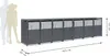 Westmann Tonus 7 Metallt Mülltonnenbox 7x240 L Anthracite Voir les images du produit 7