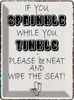 vianmo Blechschild 40x30 cm if you sprinkle when tinkle Produktbild-Vorschau 1