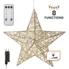 Estrella decorativa LED dorada para interior y exterior, Vista previa de la imagen del producto 6