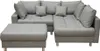 Moderne Wohnlandschaft KENT 220cm grau Ecksofa Federkern Produktbild-Vorschau 11