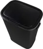 A black trash can with a lid. Produktbild-Vorschau