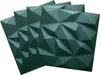 A set of four dark green, geometric 3D wall panels are arranged in a layered fashion against a white background. Anteprima dell’immagine prodotto