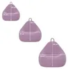 Pouf sacco in velluto a coste BANANAIR 105 x 85 cm viola Anteprima dell’immagine prodotto 3