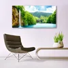 Glasbilder 140x70 Wandbild Druck auf Glas Gebirge Wald See Produktbild-Vorschau 3