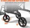 VEVOR Déambulateur et fauteuil de transport 2 en 1 Voir les images du produit 5