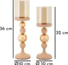 Mauro Ferretti Set de 2 Bougeoirs Glassy Rose Ø 10x32/36 cm Voir les images du produit 3