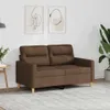 vidaXL 2-Sitzer-Sofa Braun 120 cm Stoff Produktbild-Vorschau 2