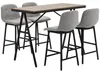 HOMCOM Bartisch mit Barhocker Set, Küchentisch, 5-teilig Produktbild-Vorschau 1