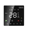 A digital thermostat with a black screen displaying temperature and time. Podgląd zdjęcia produktu