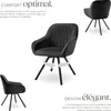 Chaise pivotante avec accoudoirs Snug en velours, Voir les images du produit 3