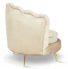 MG Design Samt Muschelsessel in Beige - Moderner Produktbild-Vorschau 5
