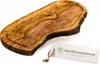 Servierbrett aus Olivenholz im Naturschitt mit Saftrille 40 Produktbild-Vorschau 1
