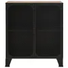 vidaXL Armadio rustico marrone 72x36x82 cm in metallo e MDF Anteprima dell’immagine prodotto 3