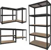 Regał metalowy 150x75x30 cm 5 półek czarny Podgląd zdjęcia produktu 3