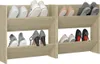 vidaXL Armarios de pared para zapatos, 2 unidades, roble Vista previa de la imagen del producto 4