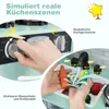 Dětská kuchyňka COSTWAY, dřevěná kuchyňka na hraní s Náhled obrázku produktu 7