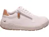A single white sneaker with brown accents and a zipper is shown against a white background. Produktbild-Vorschau