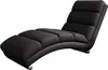 A black chaise lounge chair on a white background. Náhľad obrázku produktu