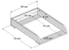 ZEE LOFT Cassettiera Con Fasciatoio 79,7 x 48 x 90,2 cm Anteprima dell’immagine prodotto 3