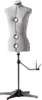 A grey dressform on a black adjustable stand against a white background. Náhľad obrázku produktu