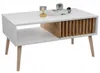 Skandinavischer Couchtisch Lamellen Weiß/WOTAN Tisch Loft Produktbild-Vorschau 1