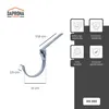 DAPRONA Rinneneisen verstellbar, Rinnenhalter Silber RG 280 Produktbild-Vorschau 2