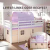 Homestyle4u Hochbett 90x200 Kinder Weiß Set mit Matratze ® Produktbild-Vorschau 5