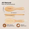 Baby Haarbürste Neugeborene Säugling Holz Babybürste Produktbild-Vorschau 4