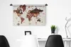 MuchoWow® Wandteppich Wandbehang Weltkarte - Braun - Rot Produktbild-Vorschau 4