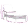 Sonnenliege mit Rollen und Auflage Hellgrau Poly Rattan Produktbild-Vorschau 10