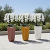 Künstliche Orchidee Weiß Kaskaden Blumenstrauß im Topf mit Produktbild-Vorschau 9