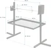 Diagram of a BBQ spit set with dimensions indicated. Anteprima dell’immagine prodotto