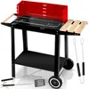 Holzkohlegrill mit Rädern und Ablagen – Grillwagen 50×26,5 Produktbild-Vorschau 12