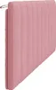 A close-up, side view of a pink upholstered headboard. Produktbild-Vorschau