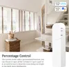 A bathroom setting with blinds and a smart curtain motor. Podgląd zdjęcia produktu