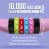 Kabelschloss / Zahlenschloss - Pink - 650mm Produktbild-Vorschau 3