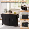 Carrello da cucina ad isola mobile Merax con piano di Anteprima dell’immagine prodotto 6