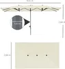 Parasol double Outsunny avec manivelle, 451 x 264 cm, Voir les images du produit 12