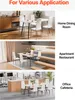 Collage of three scenes showing dining chairs in different settings: a home dining room, an apartment restaurant, and an office cafeteria. Podgląd zdjęcia produktu