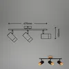 Faretto, nero, con legno, escl. 3xGU10/max.9W Anteprima dell’immagine prodotto 7