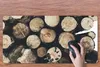 MuchoWow® Schreibtischunterlage Holz - Winter - Kamin - Produktbild-Vorschau 3